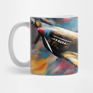 Spitfire Fighter Aircraft WWII Ink Explosion Mug